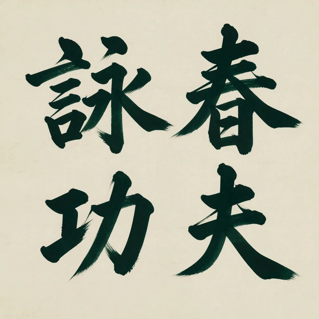 Wing Chun calligraphy — 詠春功夫